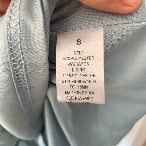 Baltic Born Blue Floral Embroidered Lace Tiered Maxi Dress BD4716-FL Small - Picture 5 of 10